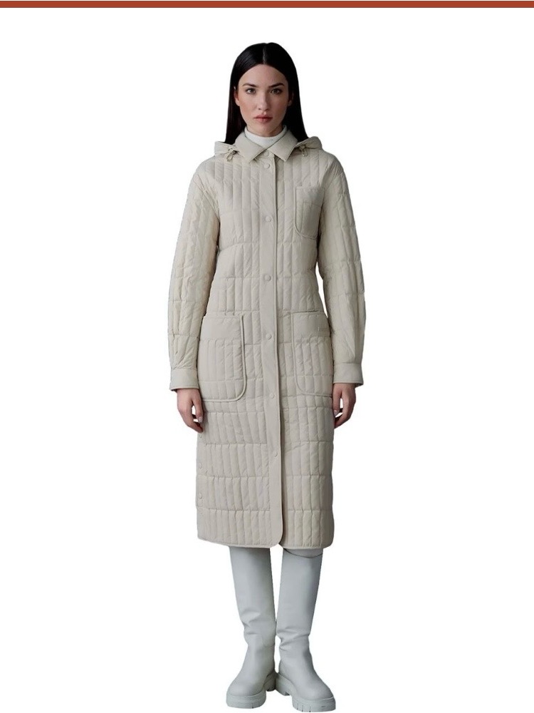 New Mackage Long Tadoka Down & Feather Long Hooded Coat Size Xs Nwot